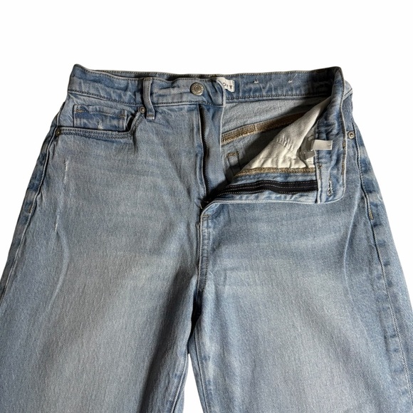 LOFT The Straight Jeans | Size 27 (4) | Raw Hem Vintage Medium Wash Denim - Picture 3 of 14